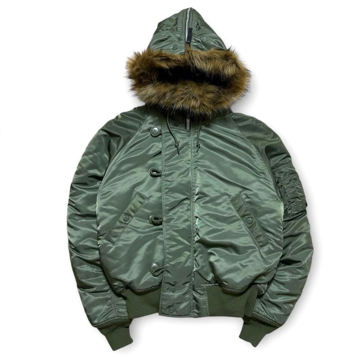 ALPHA INDUSTRIES N2B 短丈 フライトジャケット カーキ | 古着屋Luis