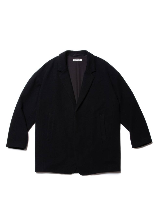 Wool Mossa Chester Coat (Short) - Black -