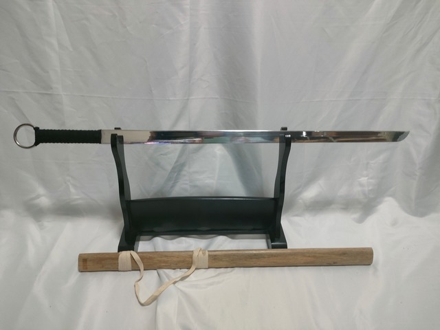 素環頭大刀 黒 アルミ合金刀身 模造刀 中国剣 古代日本刀