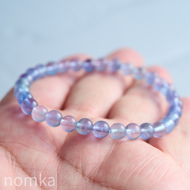 ・サゲニティックキャンディフローライト 【6mm /高品質/中国 湖南省産】 一連ブレスレット nbra-0096