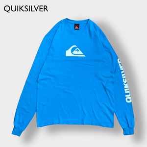 【QUIKSILVER】ロゴ プリント ロンT ロングTシャツ 長袖Tシャツ 袖プリント LARGE クイックシルバー MEXICO製 US古着