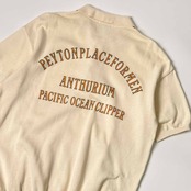PEYTON PLACE FOR MEN ペイトンプレイス 背面 デザイン 半袖 コットン ニット セーター F/アイボリー メンズ