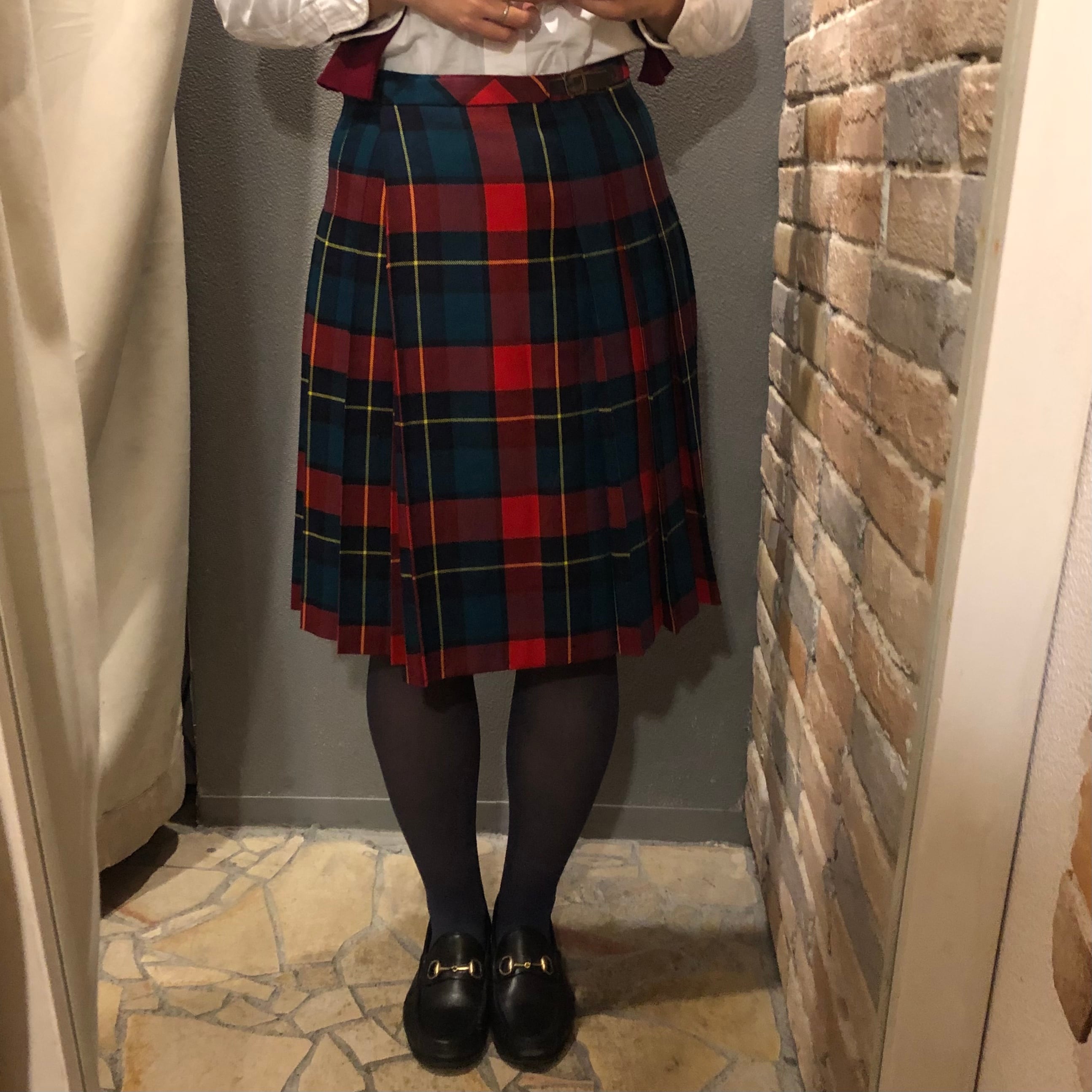 old england wool wrap skirt オールドイングランド ウールラップ