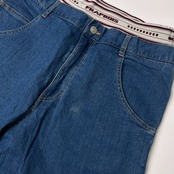 FRAPBOIS フラボア レイヤード風 デザイン ストレッチ デニムパンツ 1/ブルー