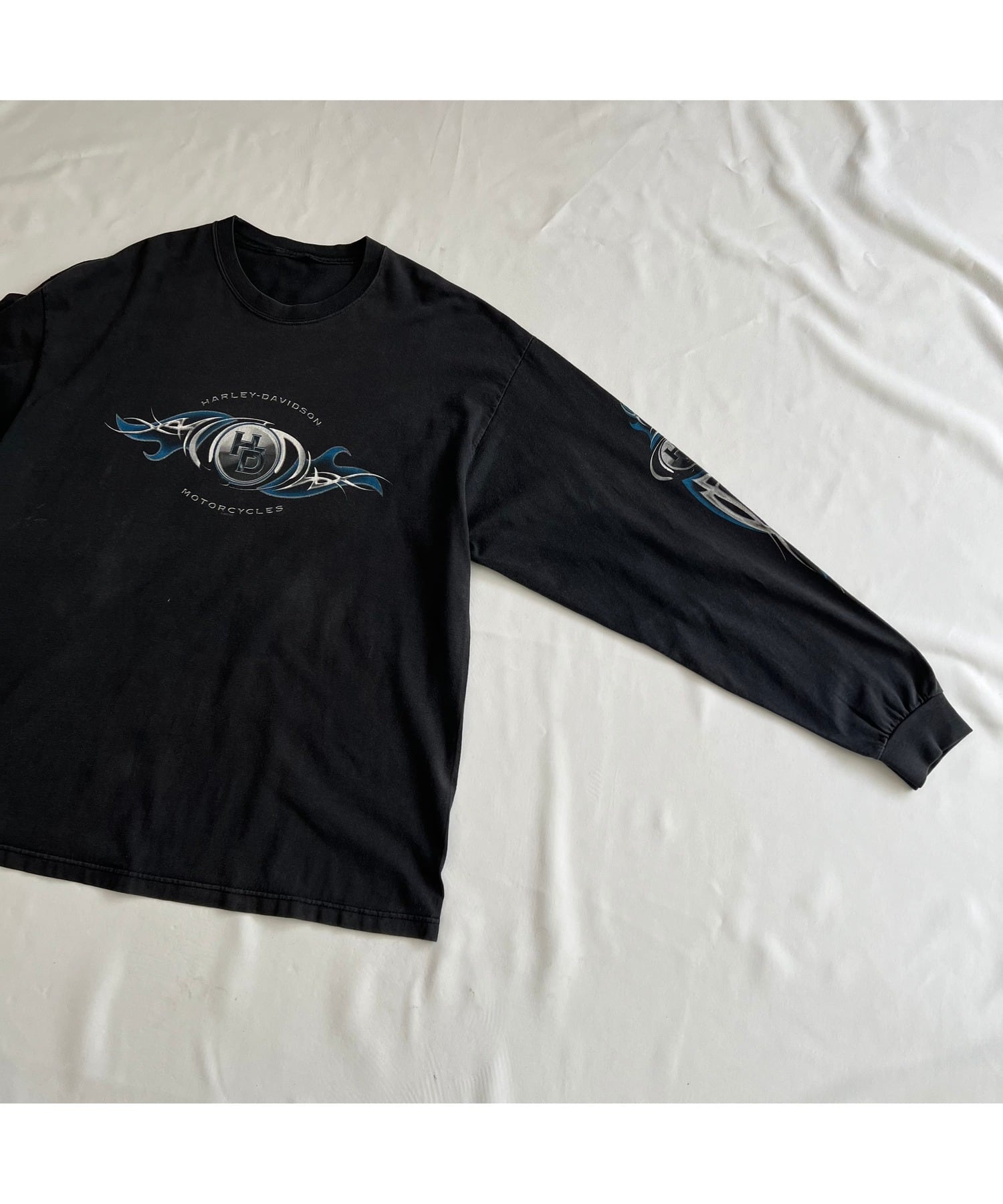 00's Harley-Davidson ロングスリーブTシャツ メンズL/XL ブラック