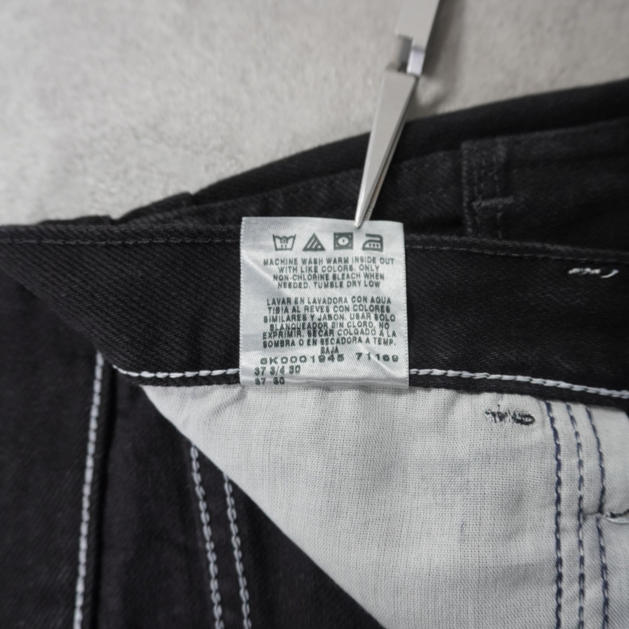 RUSTLER black denim W36L30 古着 - 10