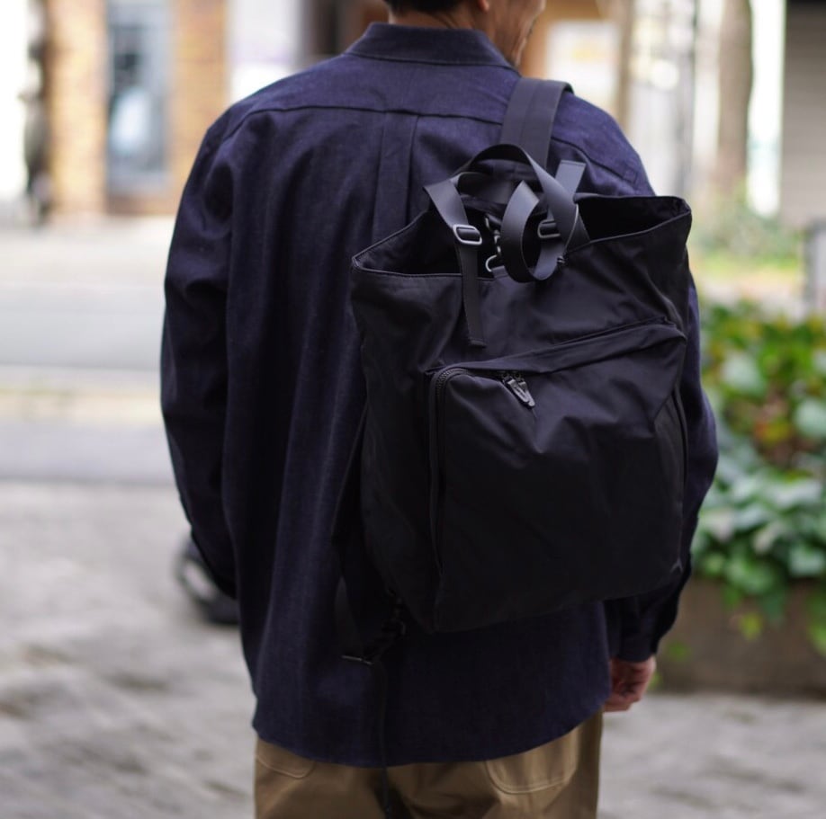 AMIACALVA(アミアカルヴァ) / Gabardine 2Way Backpack - BLACK-(F014