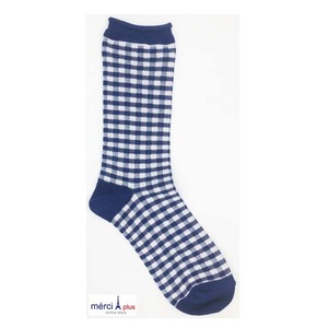 YUiNO-Gingham check-Socks