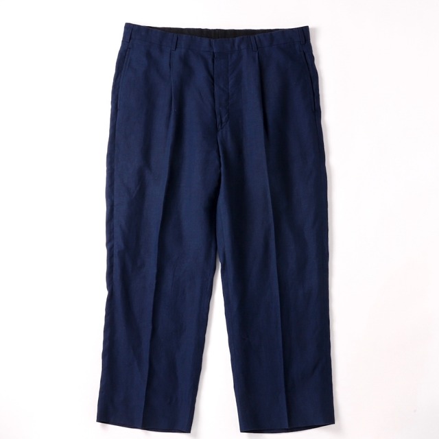 【極美品】RALPH LAUREN PURPLE LABEL special Linen slacks pants W36 made in Italy mint condition  ／ ラルフローレン パープルレーベル スペシャルリネン スラックス パンツ W36 ネイビー イタリア製  定価14万