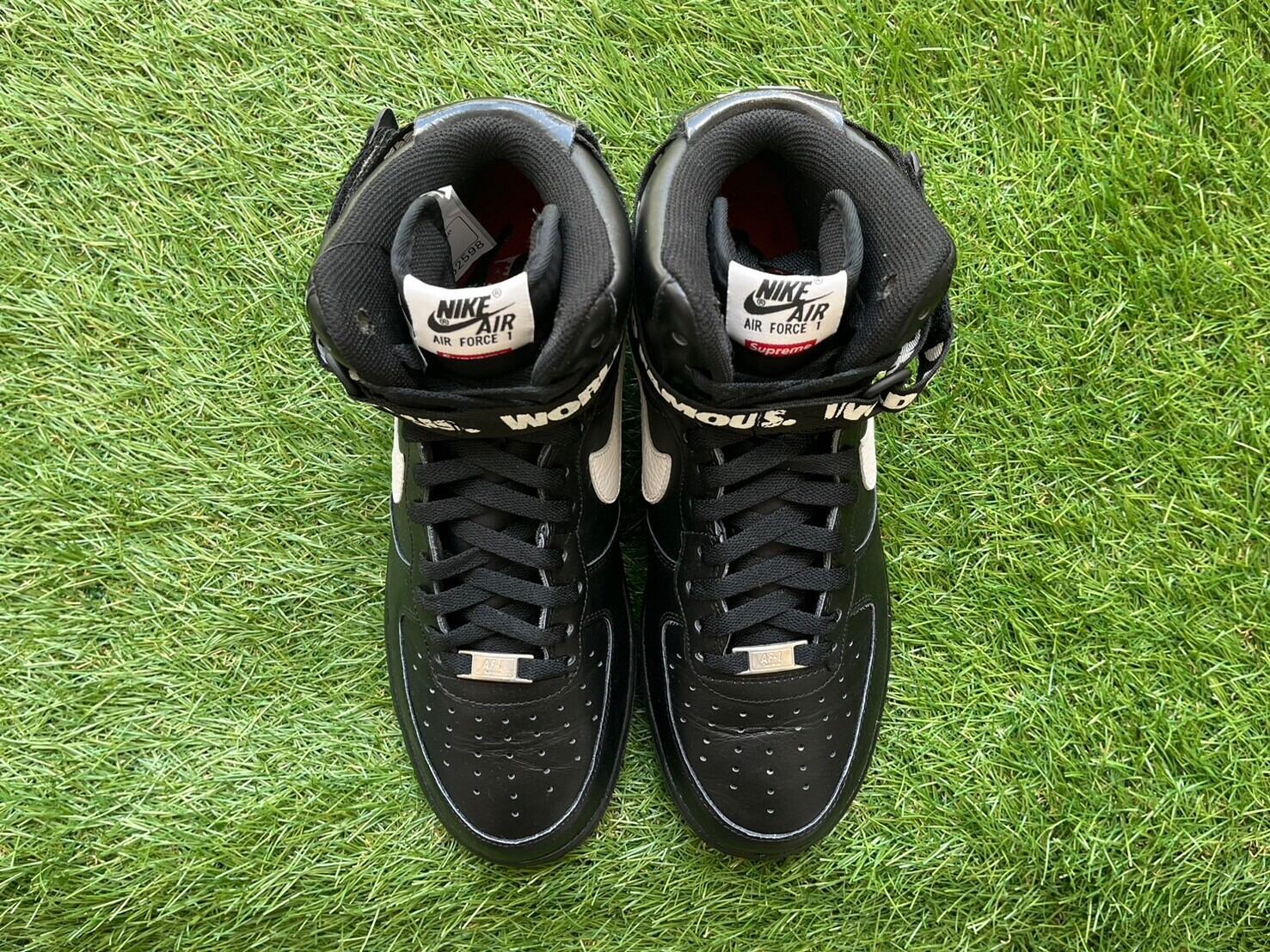 Supreme × NIKE AIR FORCE 1 HIGH SP BLACK 698696-010 28.5cm 62598 
