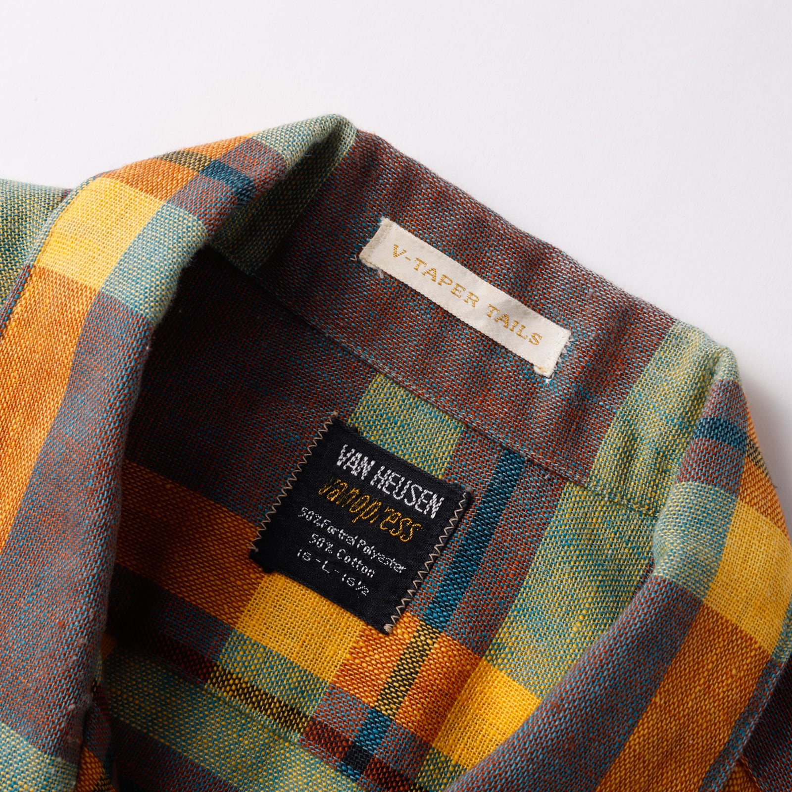 極美品】60s VAN HEUSEN special Vintage check Shirts big size made