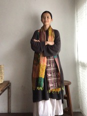 リサイクルサリーのカンタショール パッチワーク小03 インドの手仕事布 Mulaセレクト