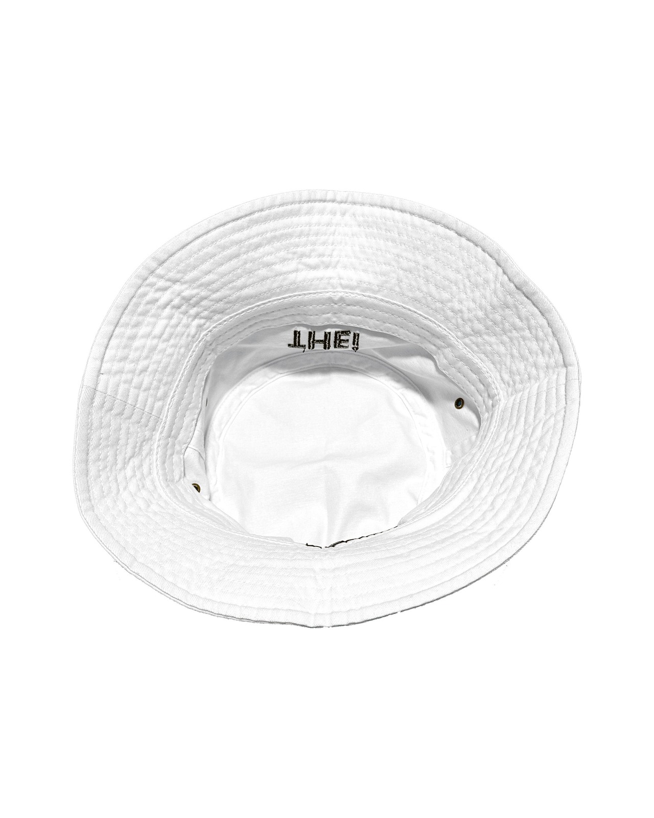 BASIC ONE POINT BUCKET HAT - WHITE