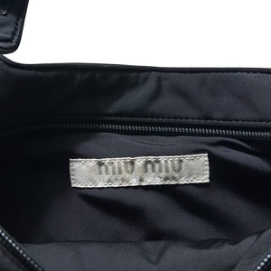 archive MIU MIU black technical fabric shoulder body bag