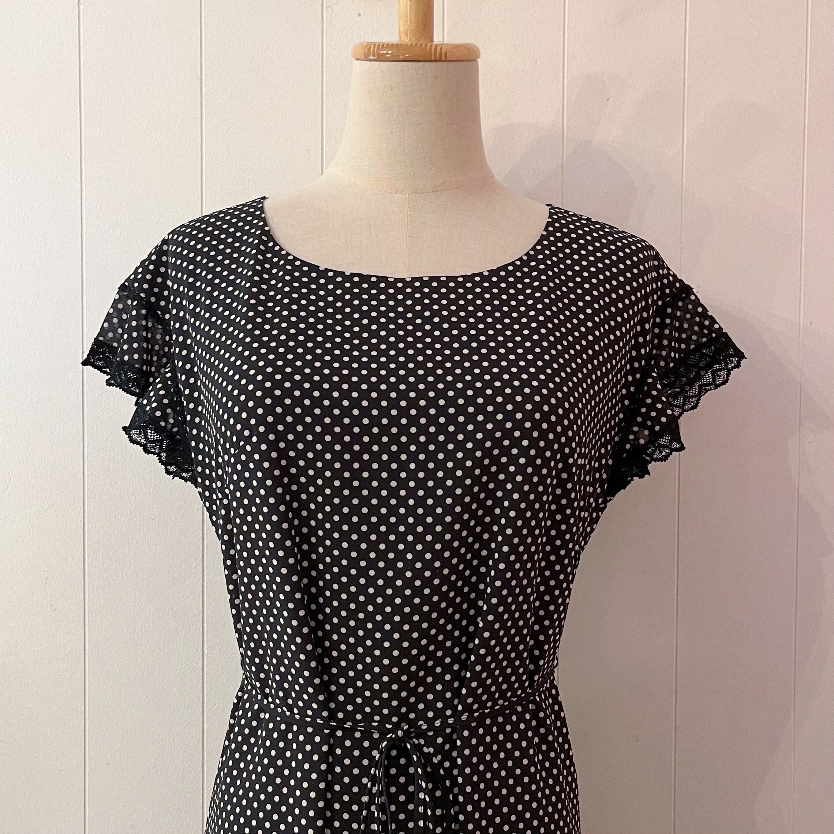 KETTY / dot lace sleeve less one-piece