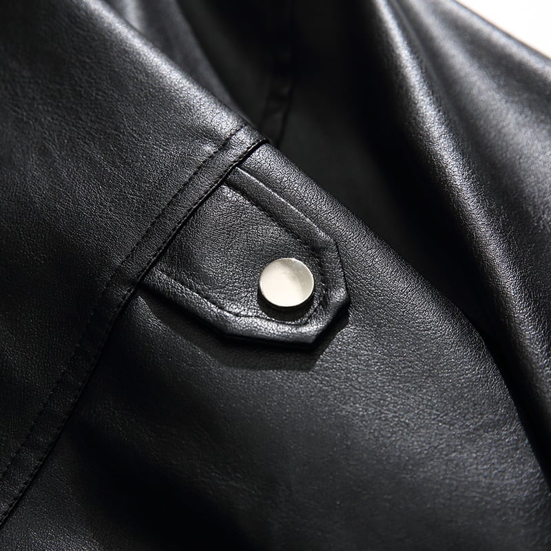 スタンドカラーレザージャケット / Stand Collar Leather Jacket スタンドカラーレザージャケット / Stand Collar Leather Jacket
