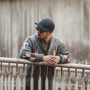 Geometric Knitted Cardigan Sweater / ジオメトリック ニット カーディガン セーター