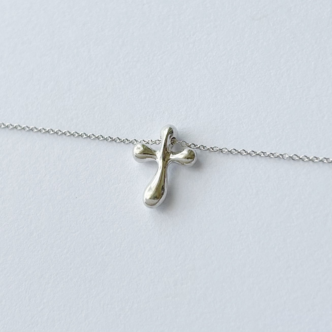 T7070】Tiffany&Co. cross necklace/silver925/ティファニー