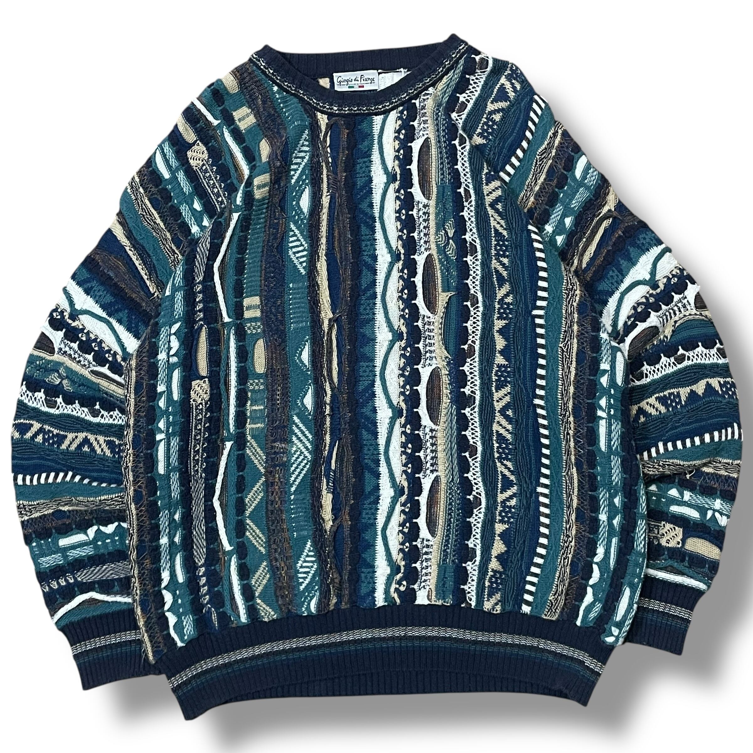 COOGI クージー 3Dニットポロ セーター マルチカラー コットン XL