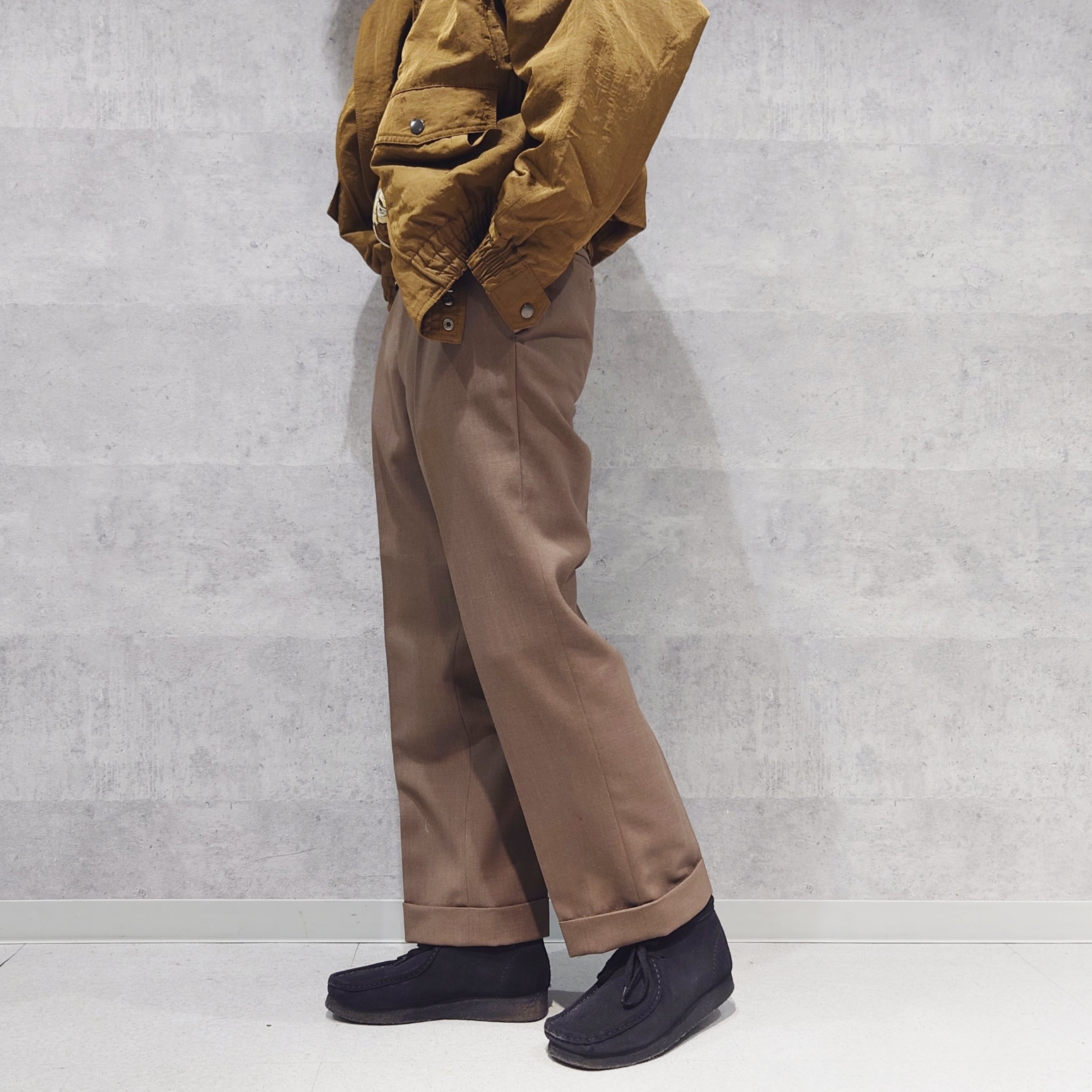 IBARN LUCK- 80s YZIP SLACKS PT BRN | eeff. IBARN LUCK- 80s YZIP SLACKS PT BRN | eeff.