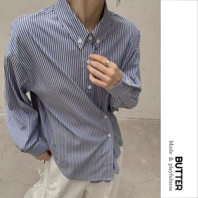 Button Front Stripe Shirt 01134