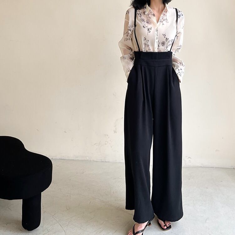 ワイドパンツ サロペット 00478