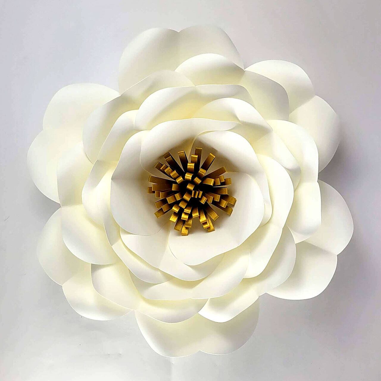 花材セット　ホワイト×ゴールド BLAZE（手芸） スパンコールフラワーパーツ（ミニサイズ）直径約1.8cm