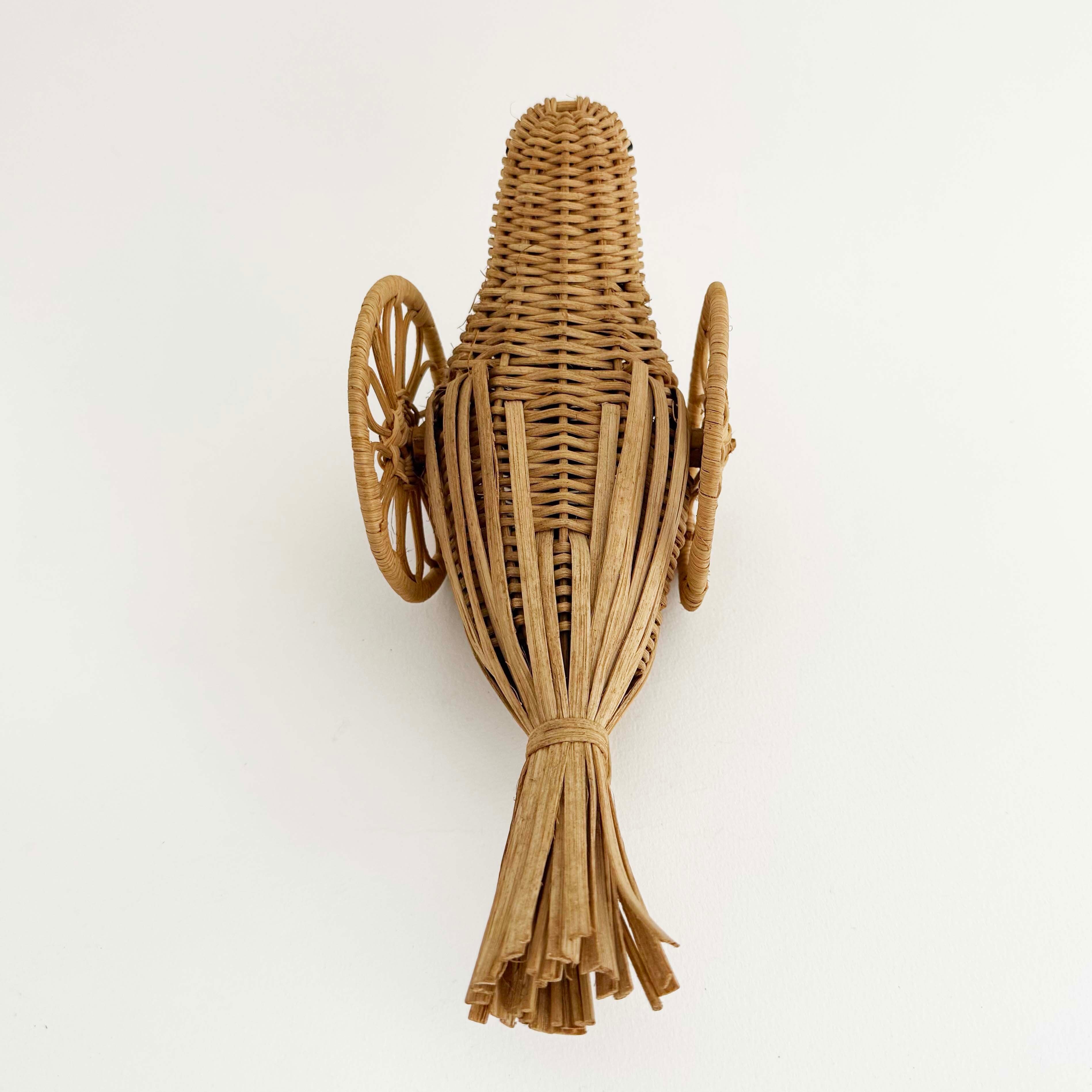 あけび細工ヴィンテージ鳩車（大）