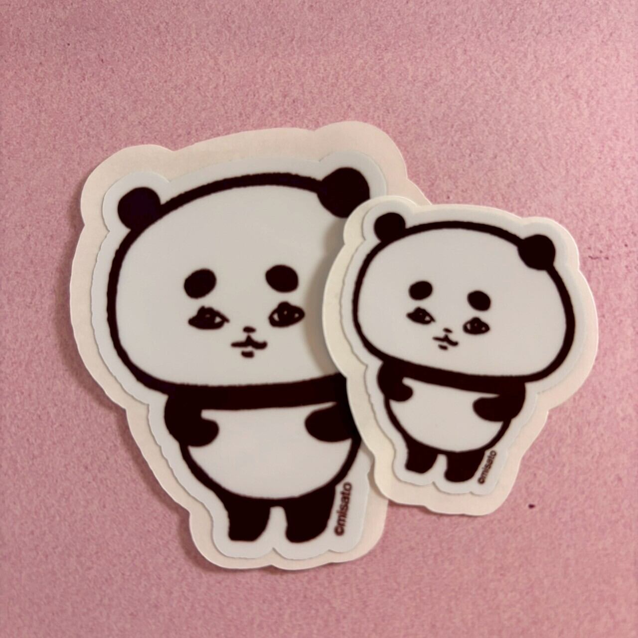 【眉まろパンダ】ステッカー(2枚入り)