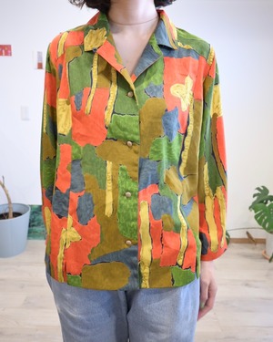 90s FRENCH PATTERN SHIRT