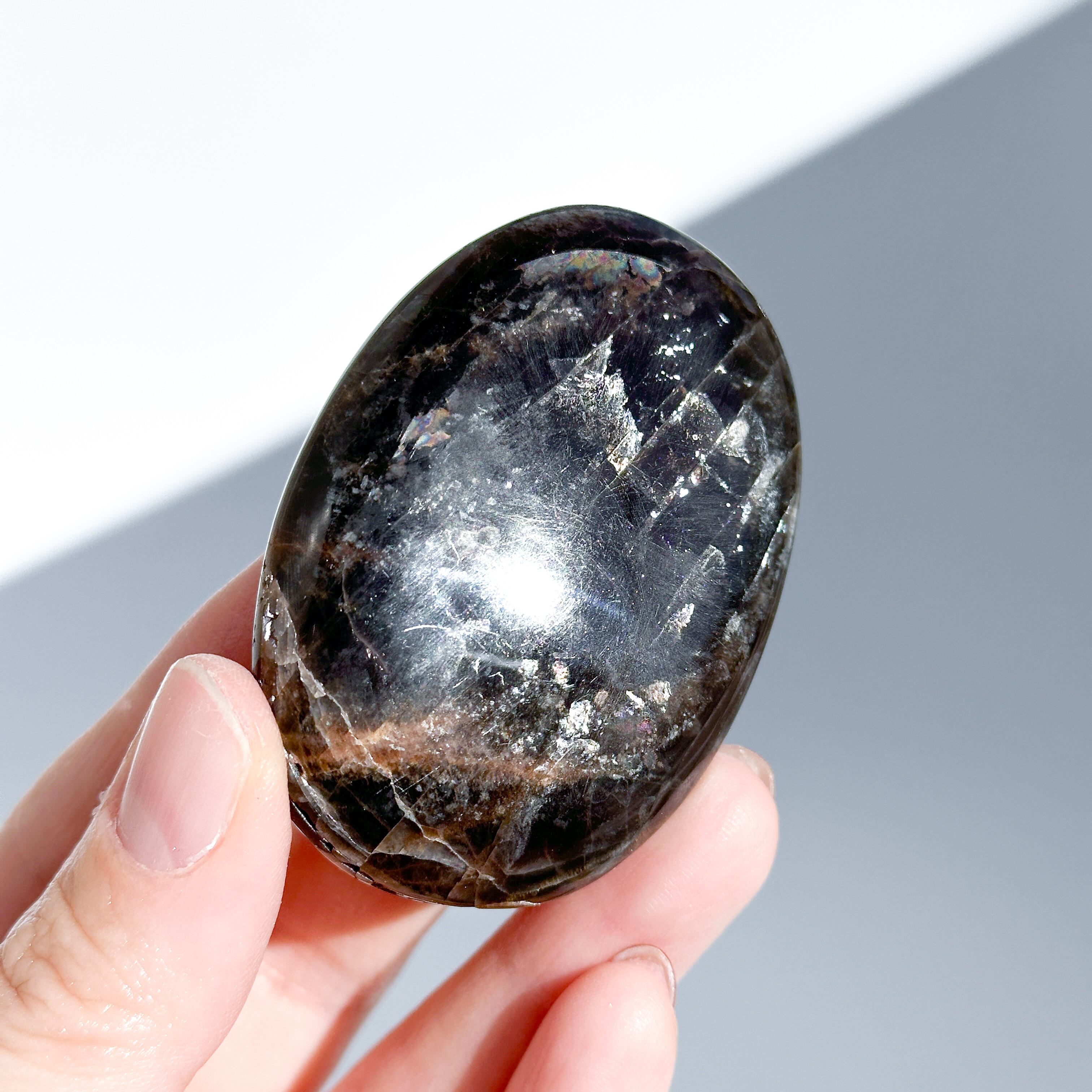 ブラックムーンストーン パームストーン11◇ Black Moonstone ◇天然石