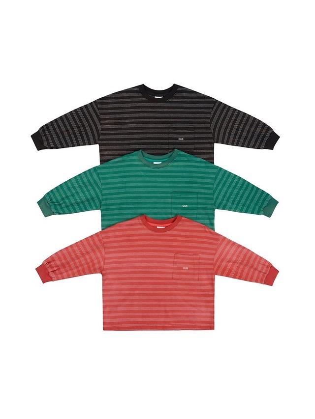 【取寄】our｜fade stripe tee｜フェードボーダーT｜S-JXL｜kids&jr｜26 autumn