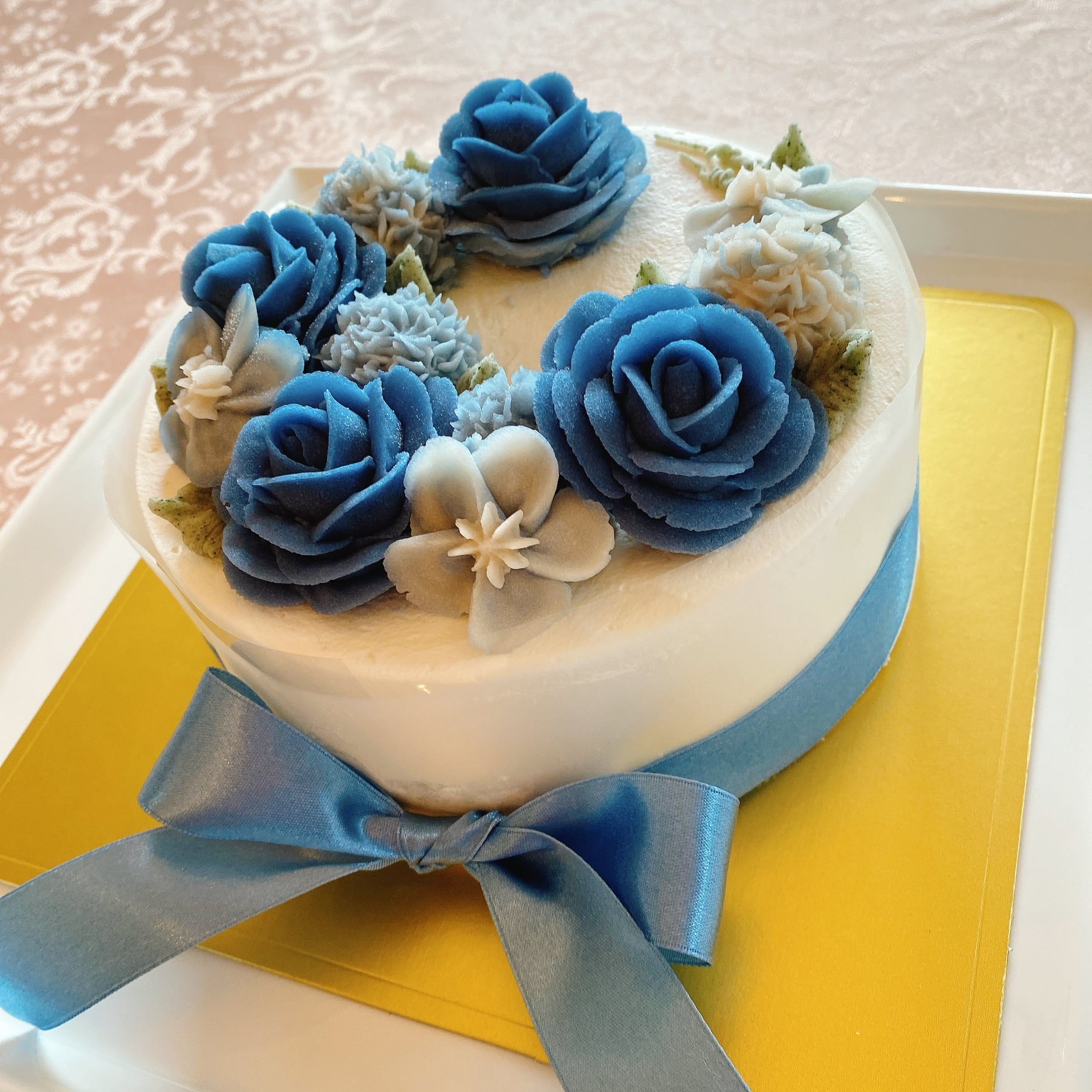 フラワーケーキ-Happyブーケ～yellow～4号-お花のケーキ | Cher Anges