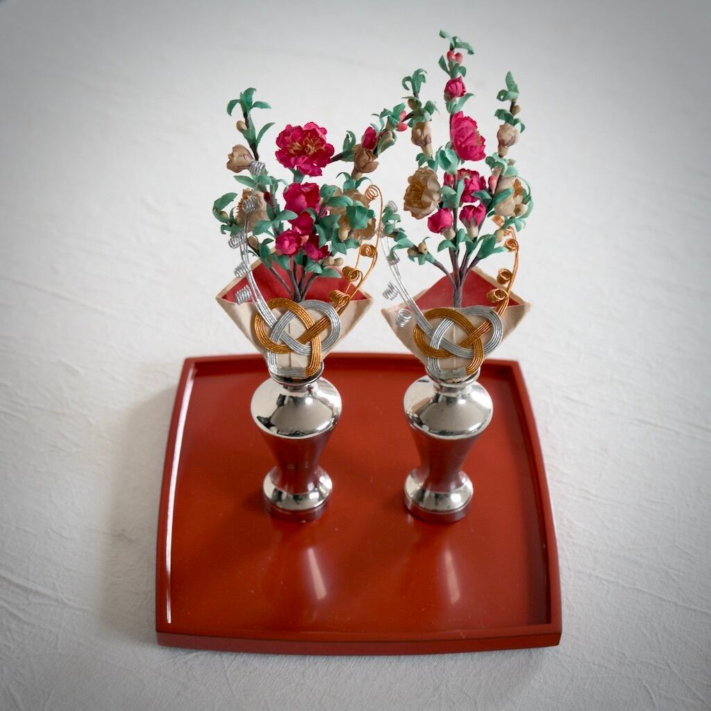 B139s  銅製菊燈　一対　灯火器　茶道具　夜咄　夜長　骨董　ローソク 鋳物 / casting | 古道具・器 ハナレ きりゅう