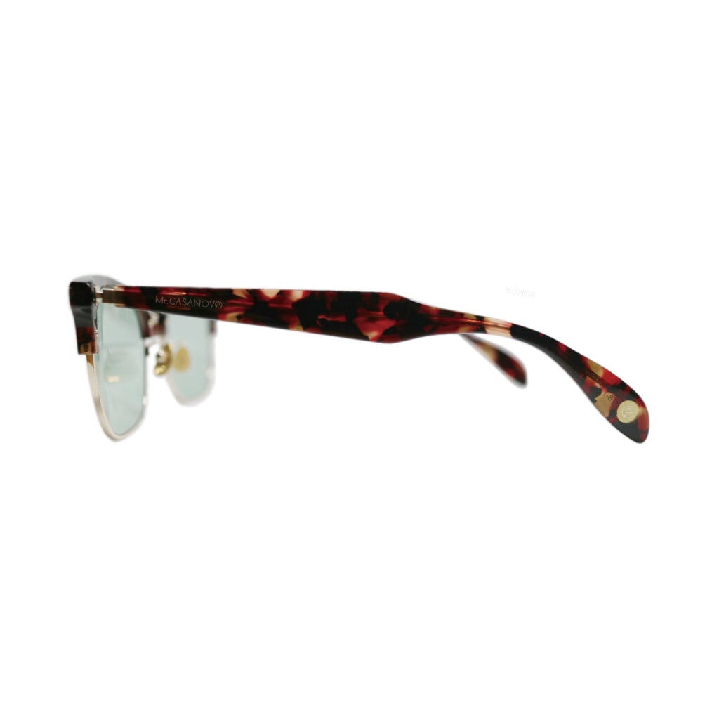 Mr.CASANOVA STOMP4 / Red Brown Demi×Gold / Emerald Green Lens
