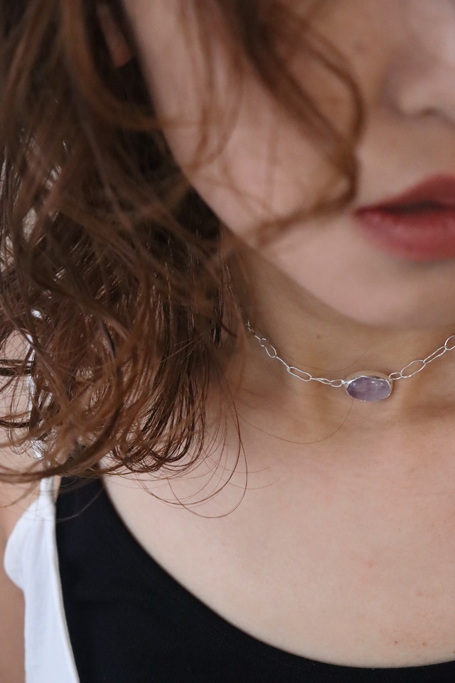 amethyst choker necklace