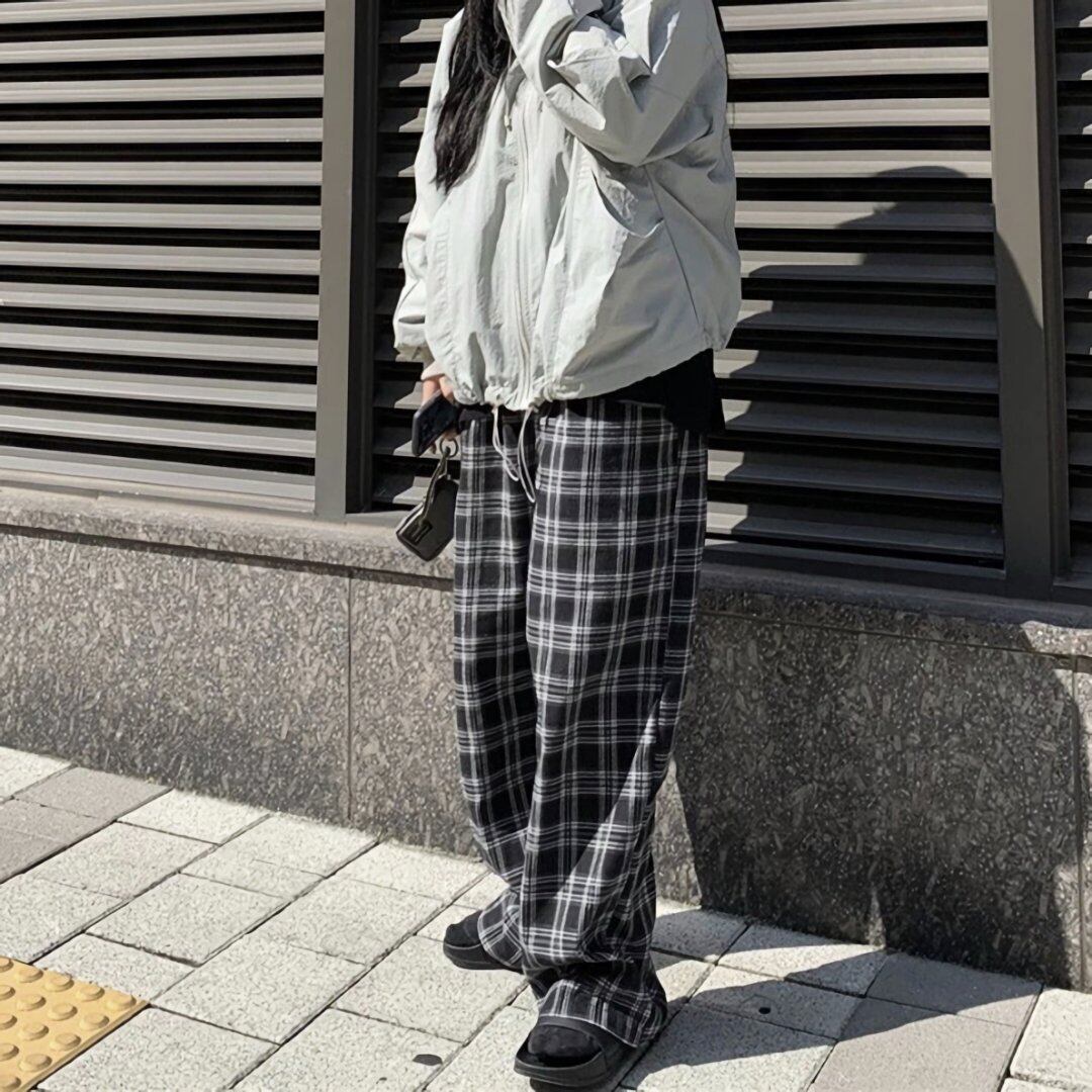 ブラックチェックパンツ 全１色 Hwg477 Highway G ストリートファッション通販