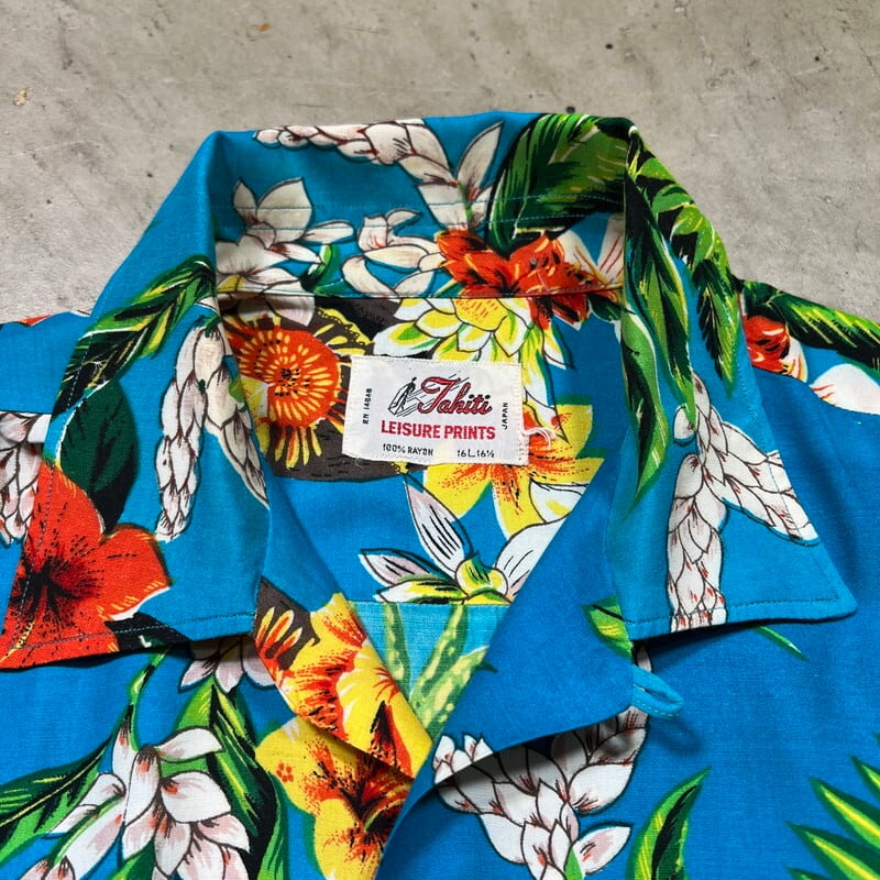 60's Tahiti タヒチ レーヨンハワイアンシャツ タヒチアンシャツ 60's Tahiti タヒチ レーヨンハワイアンシャツ タヒチアンシャツ