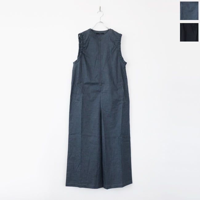 Munich (ミューニック) コンビネゾン ヘンプシャンブレー UVカット 接触冷感 速乾性 MN261N51