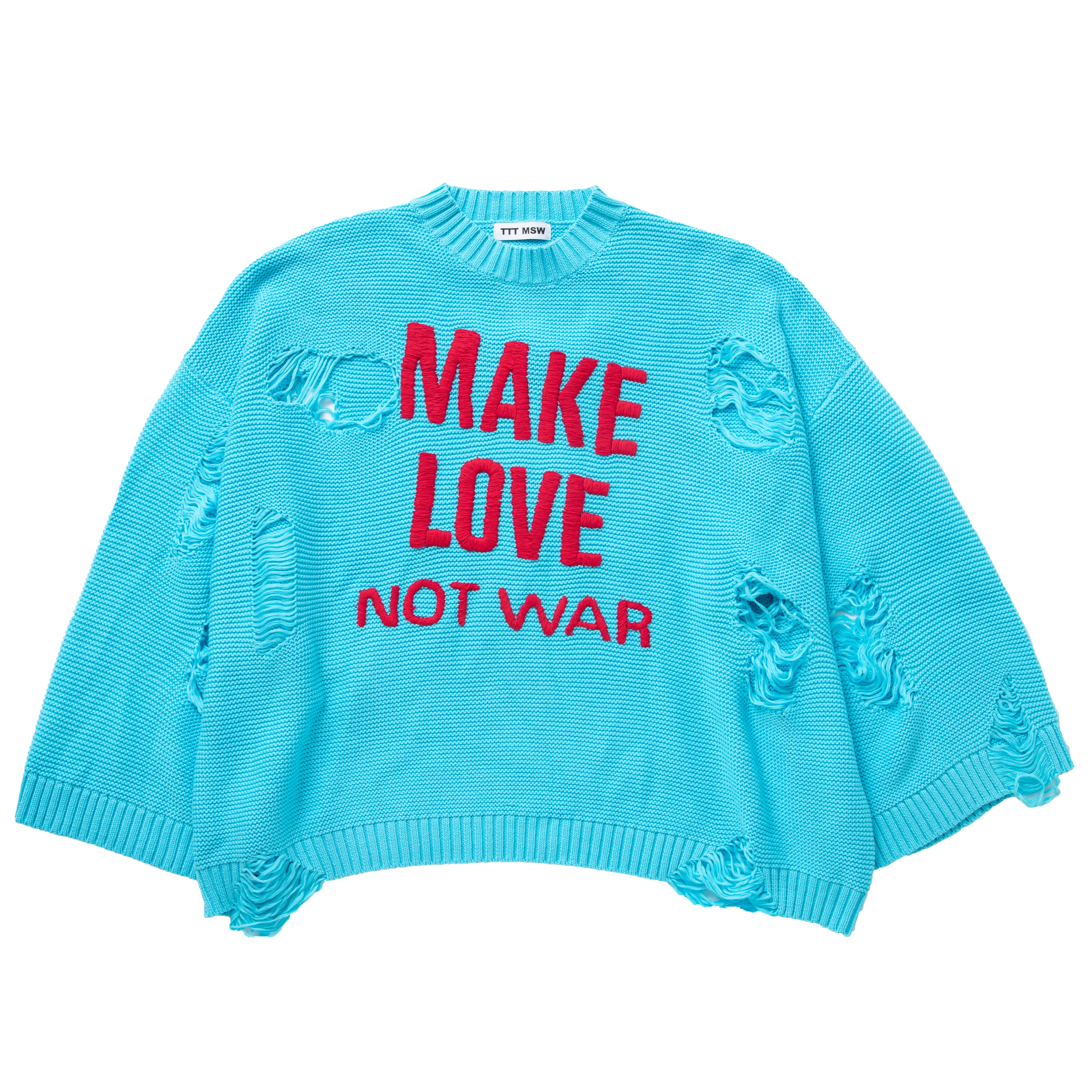 TTTMSW 23SS MAKE LOVE Damage Knit-