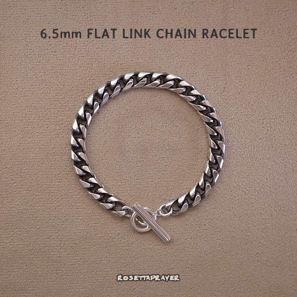 6.5mm FLAT LINK CHAIN BRACELET-SILVER / フラットリンク 喜平 6.5mm FLAT LINK CHAIN BRACELET-SILVER / フラットリンク 喜平