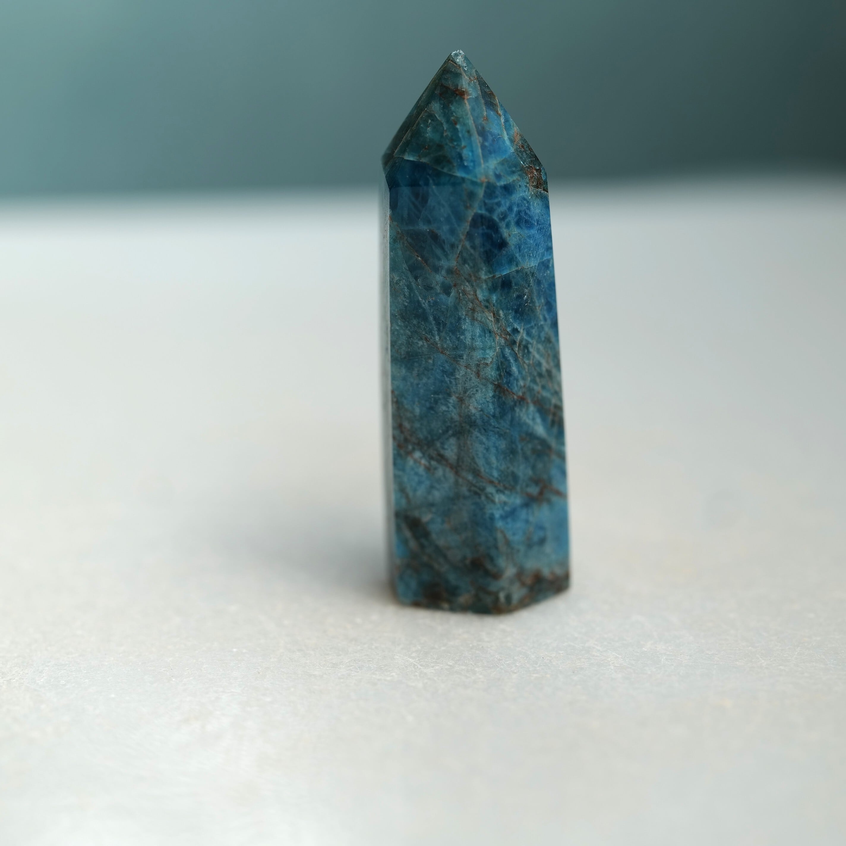 【魂の声を言葉にする石☆コミュニケーションのサポーター】ブルーアパタイト ポイントT1_10