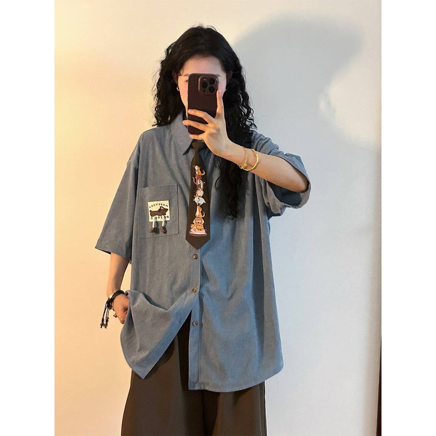 ♥4色展開、動物柄シャツ！【UATONLINEシリーズ】☆シャツ☆ 4color 犬