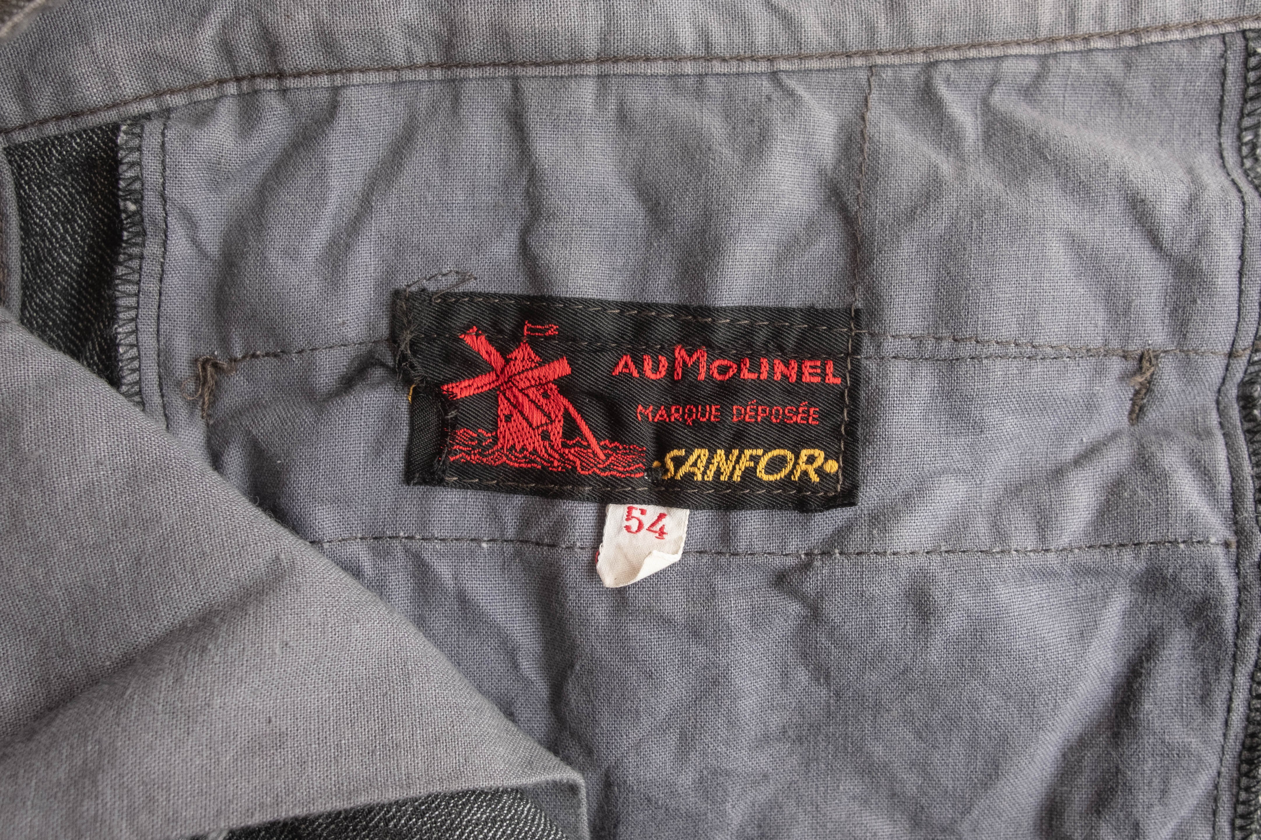 1940-50s Au Molinel フランス シャンブレーパンツ 14 | militaria