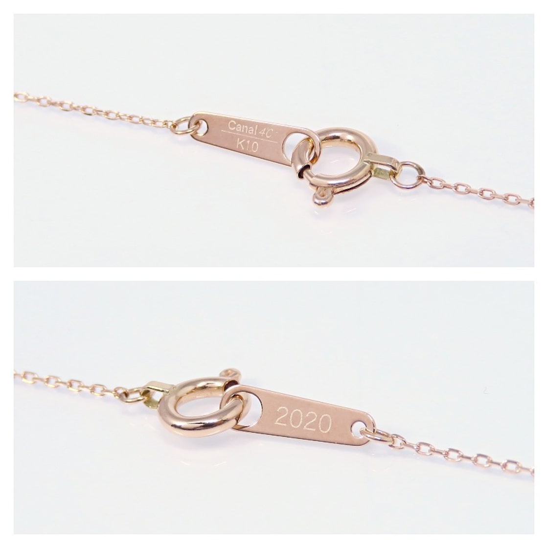 Canal 4℃ カナルヨンドシー K10PG ハート ダイヤモンド ネックレス 