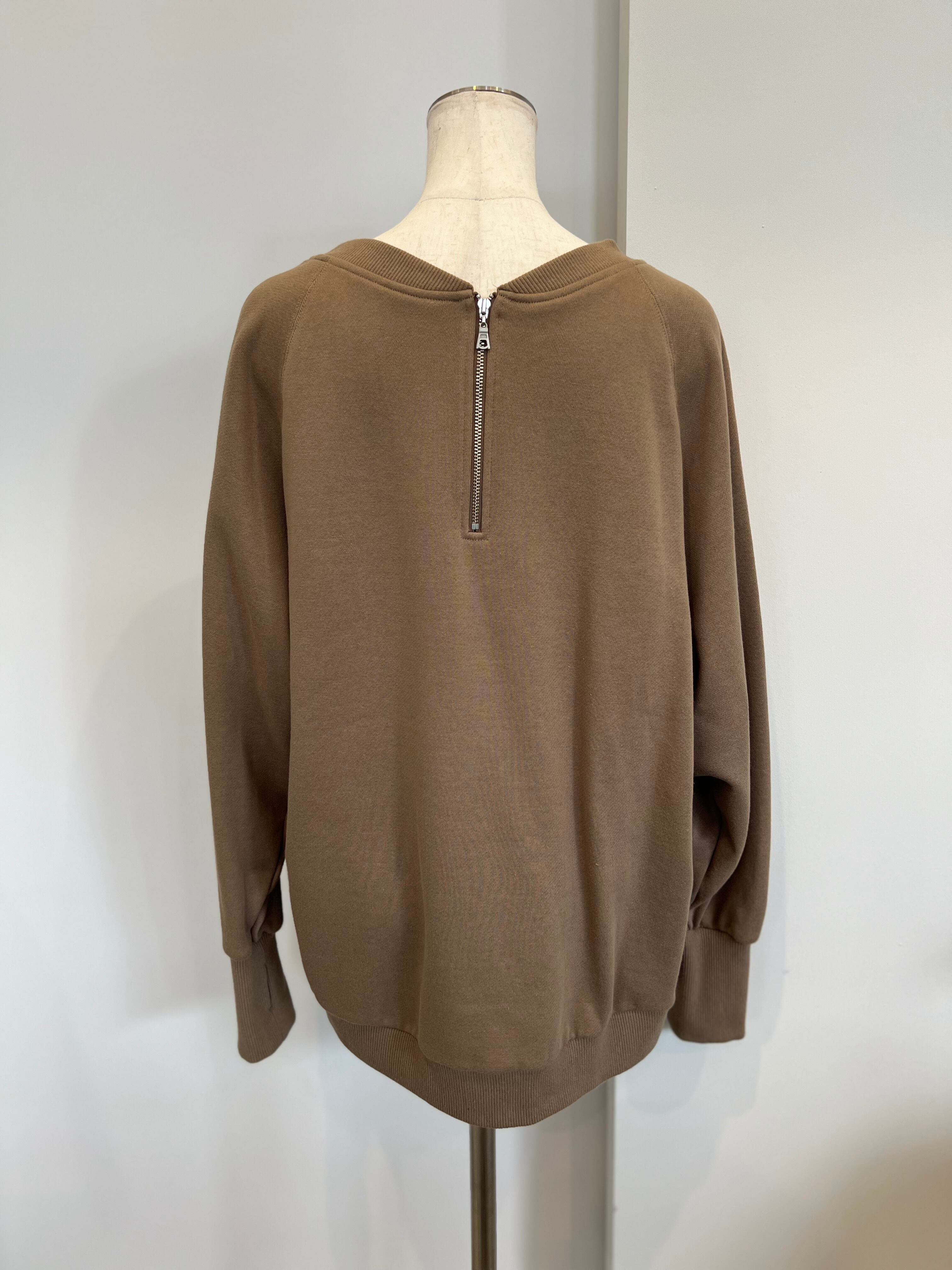 【cafune】バックZIP"CAFUNE"ロゴスウェット 535962