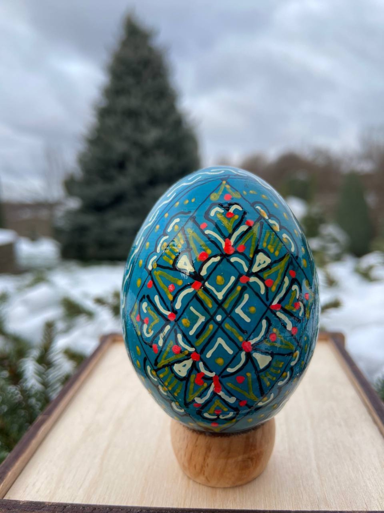 装飾用プィサンカ（イースターエッグ）with stand　コロミヤ博物館モデル - 2