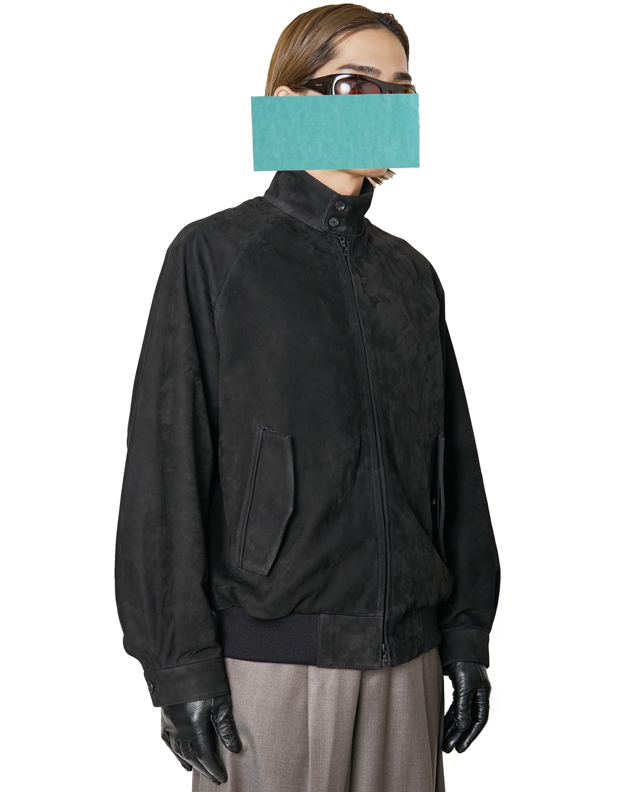 ssstein "COW NUBUCK SWING TOP JACKET〔BLACK〕"