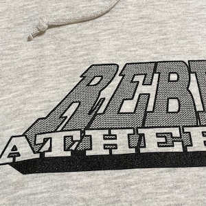 【JERZEES】ロゴ プリント REBELS ATHERTON スウェット パーカー フーディー hoodie プルオーバー XL ビッグシルエット グレー us古着