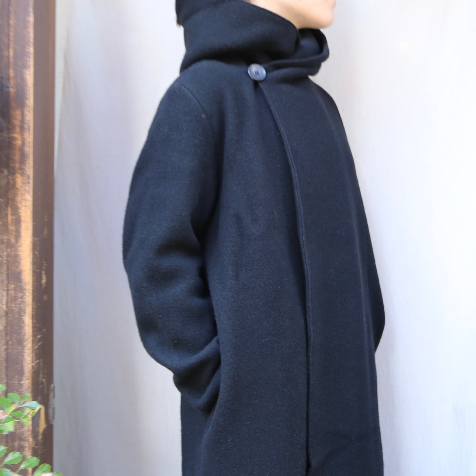 R&D.M.Co-/OLDMAN'S TAILOR WOOL FELT KNIT LONG HOODIE COAT R&D.M.Co-/OLDMAN'S TAILOR WOOL FELT KNIT LONG HOODIE COAT